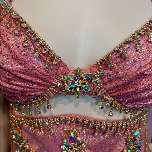 Coral pink diamond bikini bra - Picture 4 of 8